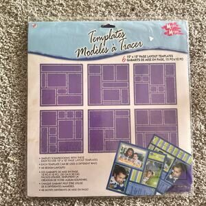 12x 12 Plastic Scrapbooking Layout Templates Stencils NEW 6 Layouts